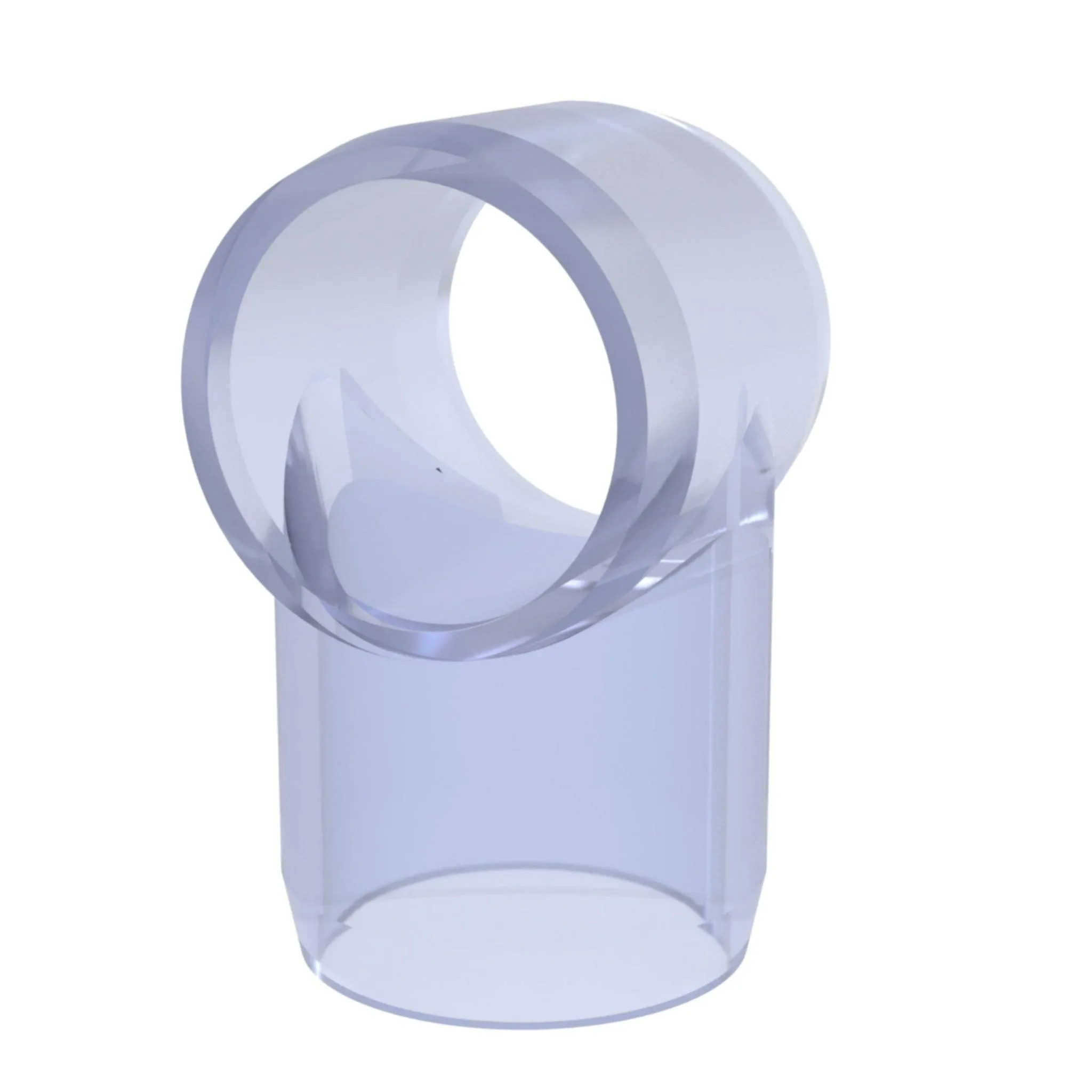 3/4 in. Slip Sling PVC Tee, Furniture Grade - Clear