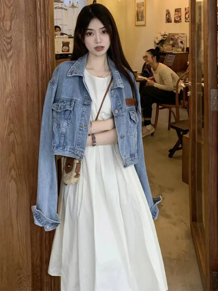 A-line Dresses Women Solid Summer Advanced Simple Streetwear French Style Sleeveless Daily All-match Minimalist Languid Trendy