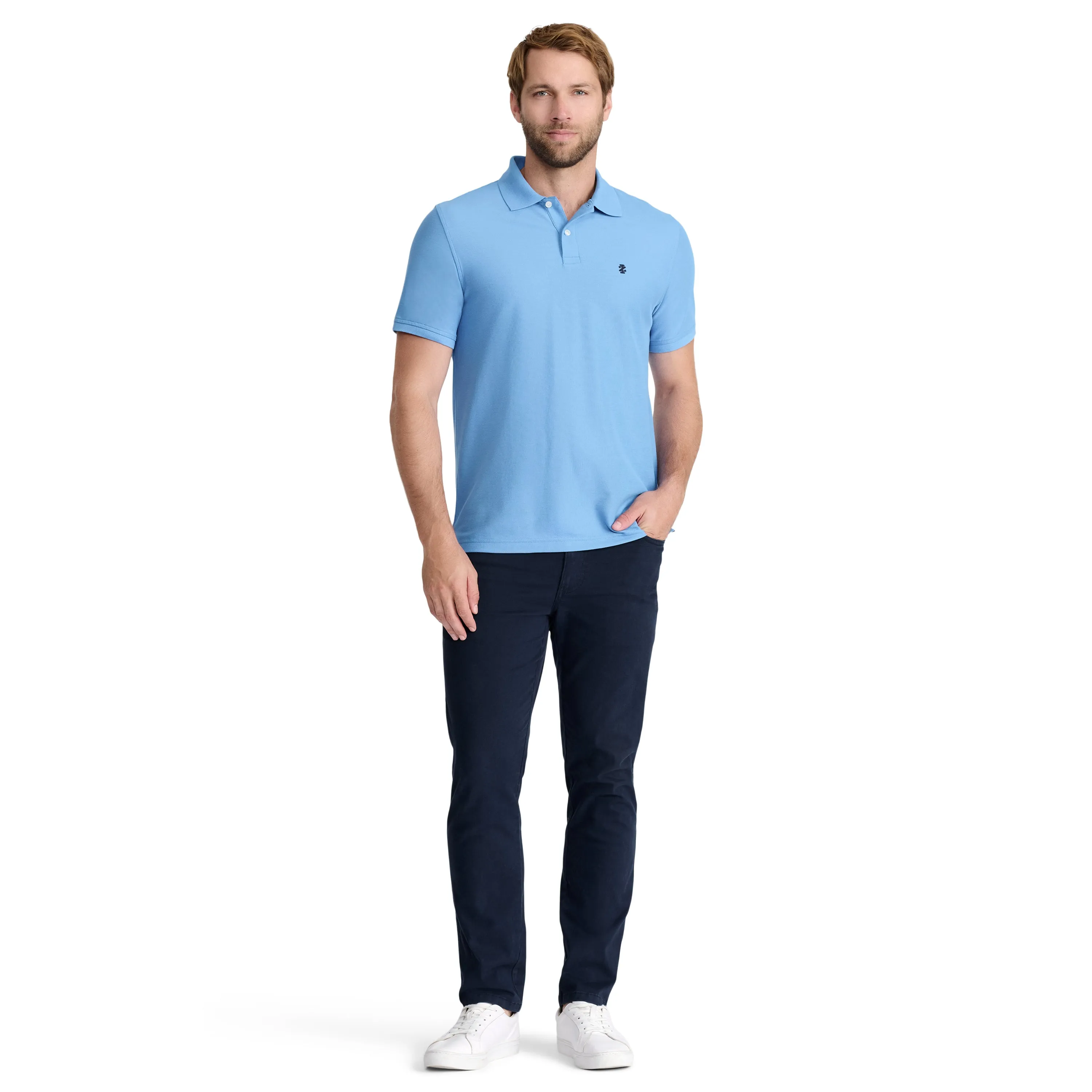 ADVANTAGE PERFORMANCE SHORT-SLEEVE POLO - BLUE REVIVAL