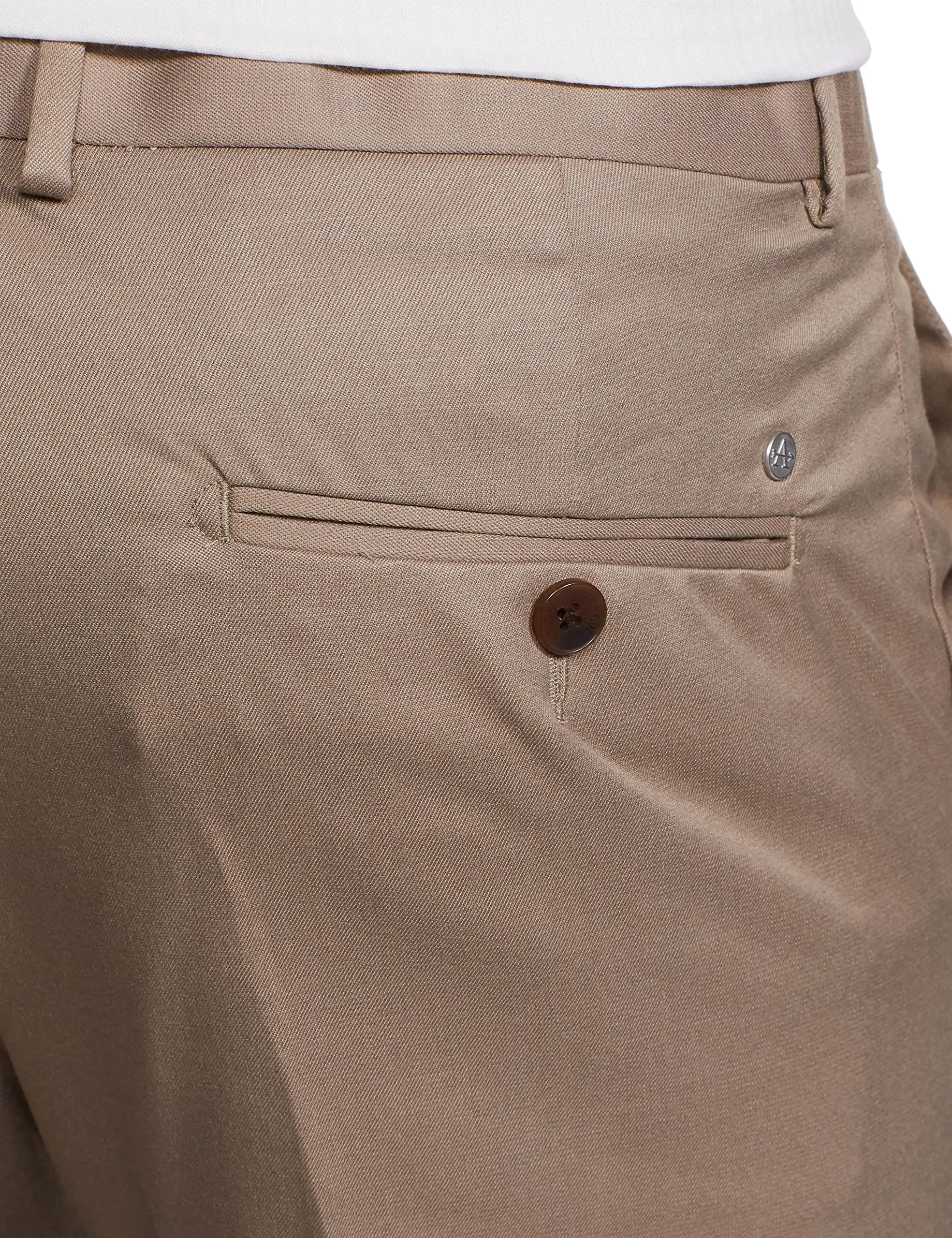 Arrow Men's Tailored Polyester Blend Trousers (ARADOTR2331_Light Brown_30)