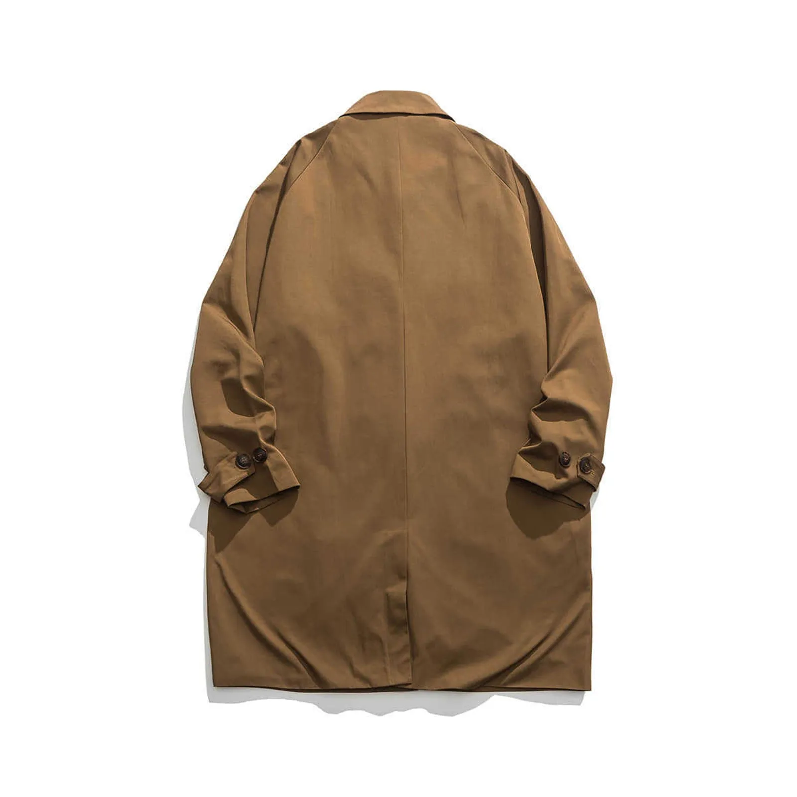 Balmac Mid-length Windbreaker British Classic Lapel Coat Long Jacket