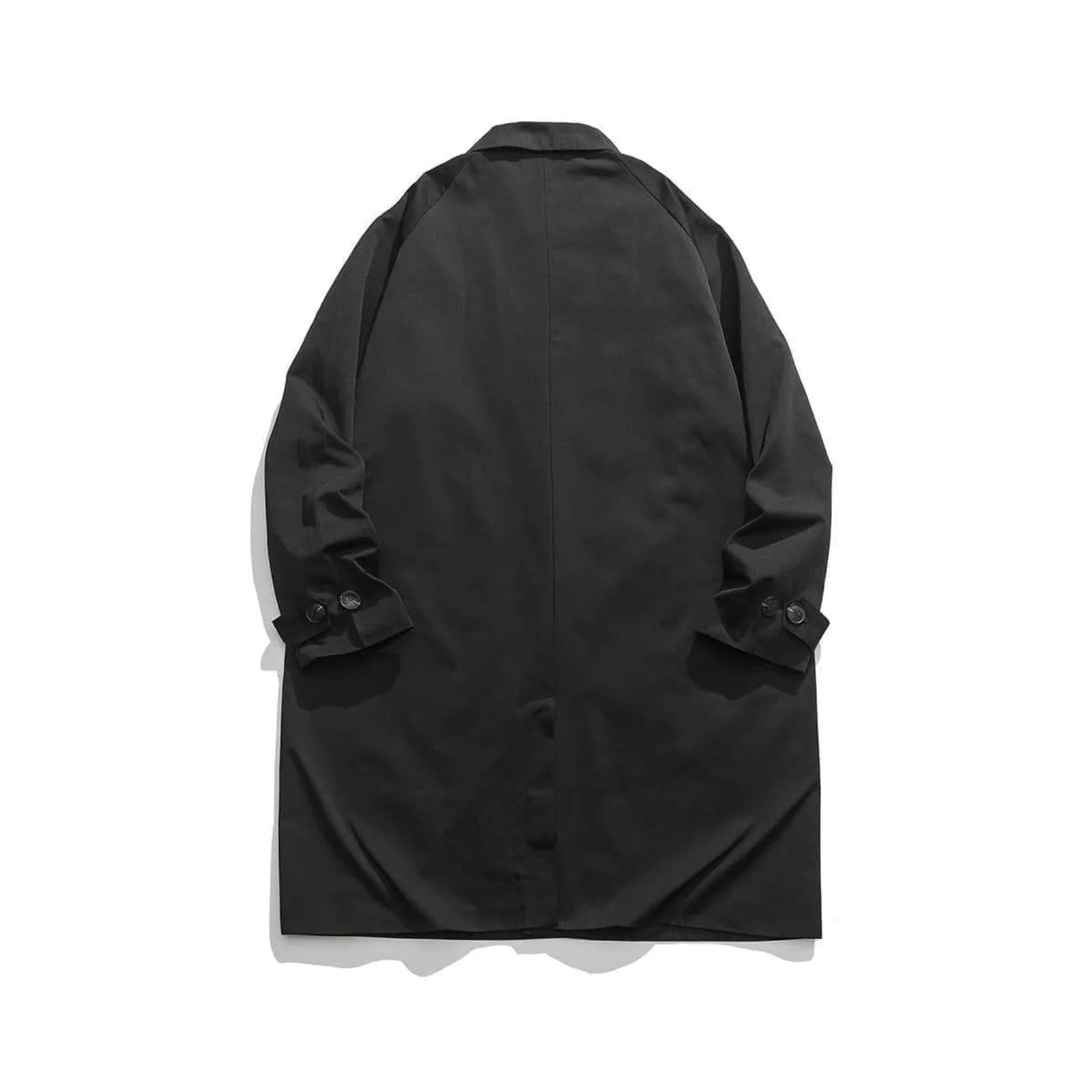Balmac Mid-length Windbreaker British Classic Lapel Coat Long Jacket
