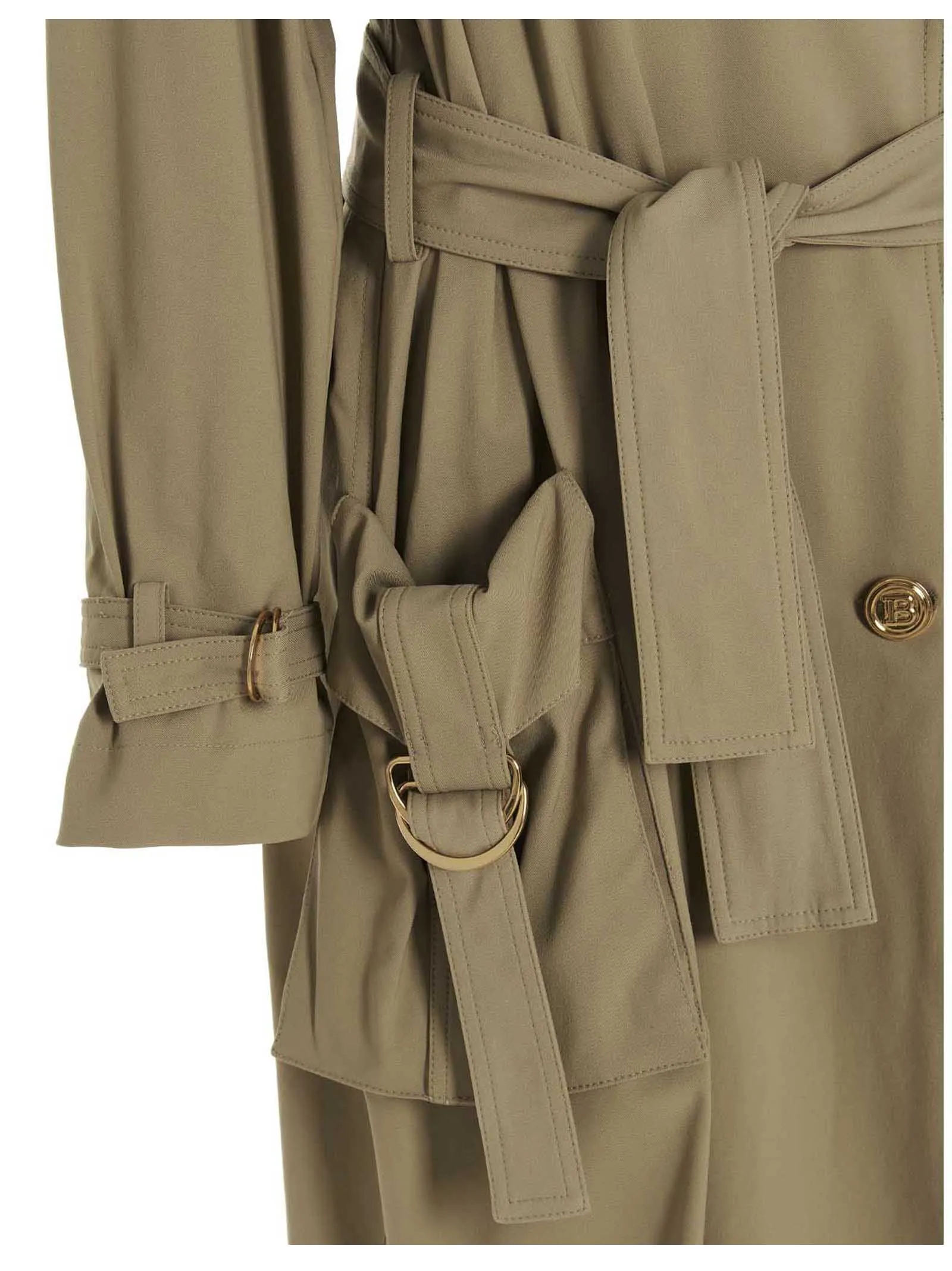 Balmain Belted Double-Breasted Trench Coat