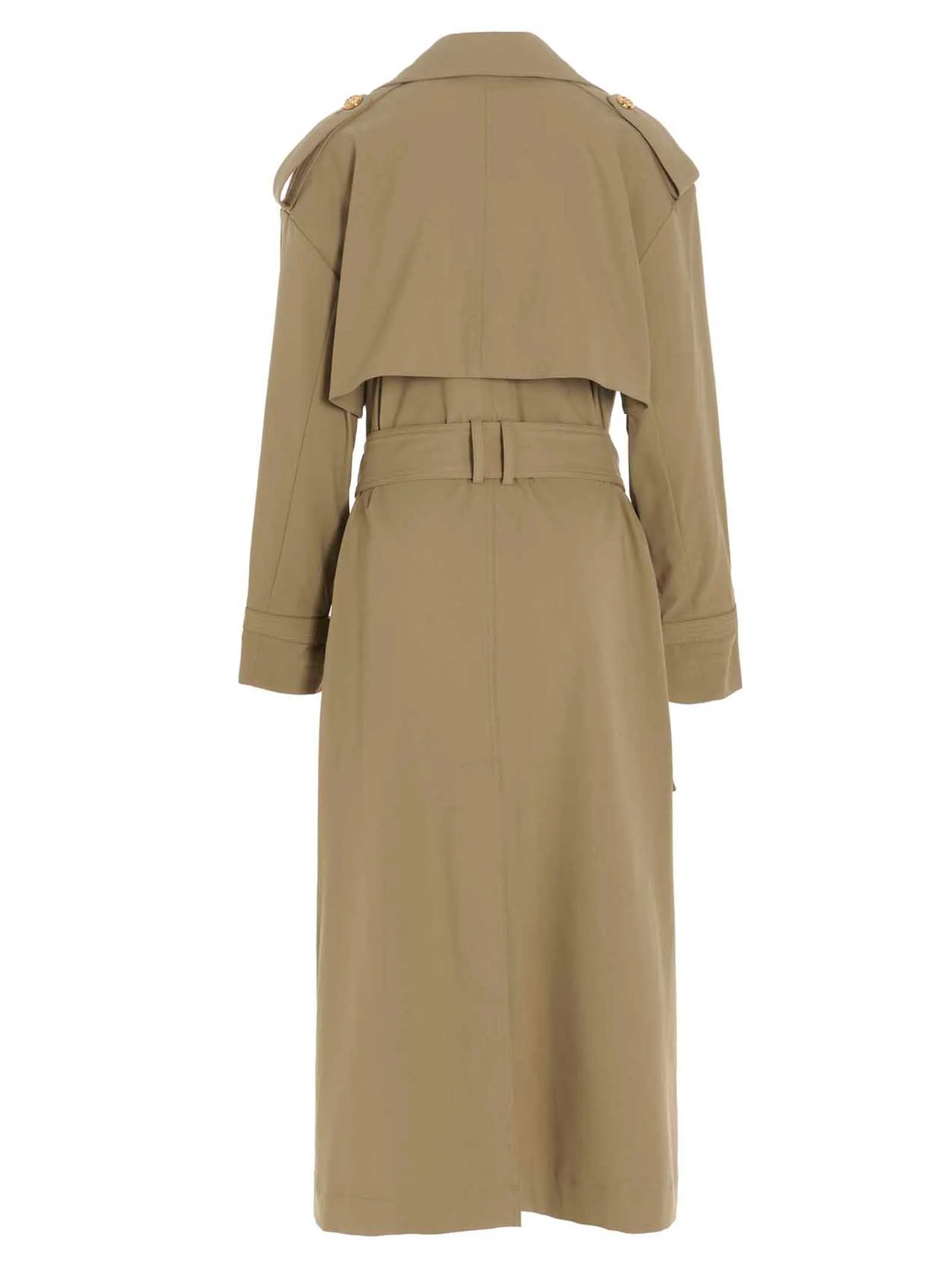 Balmain Belted Double-Breasted Trench Coat
