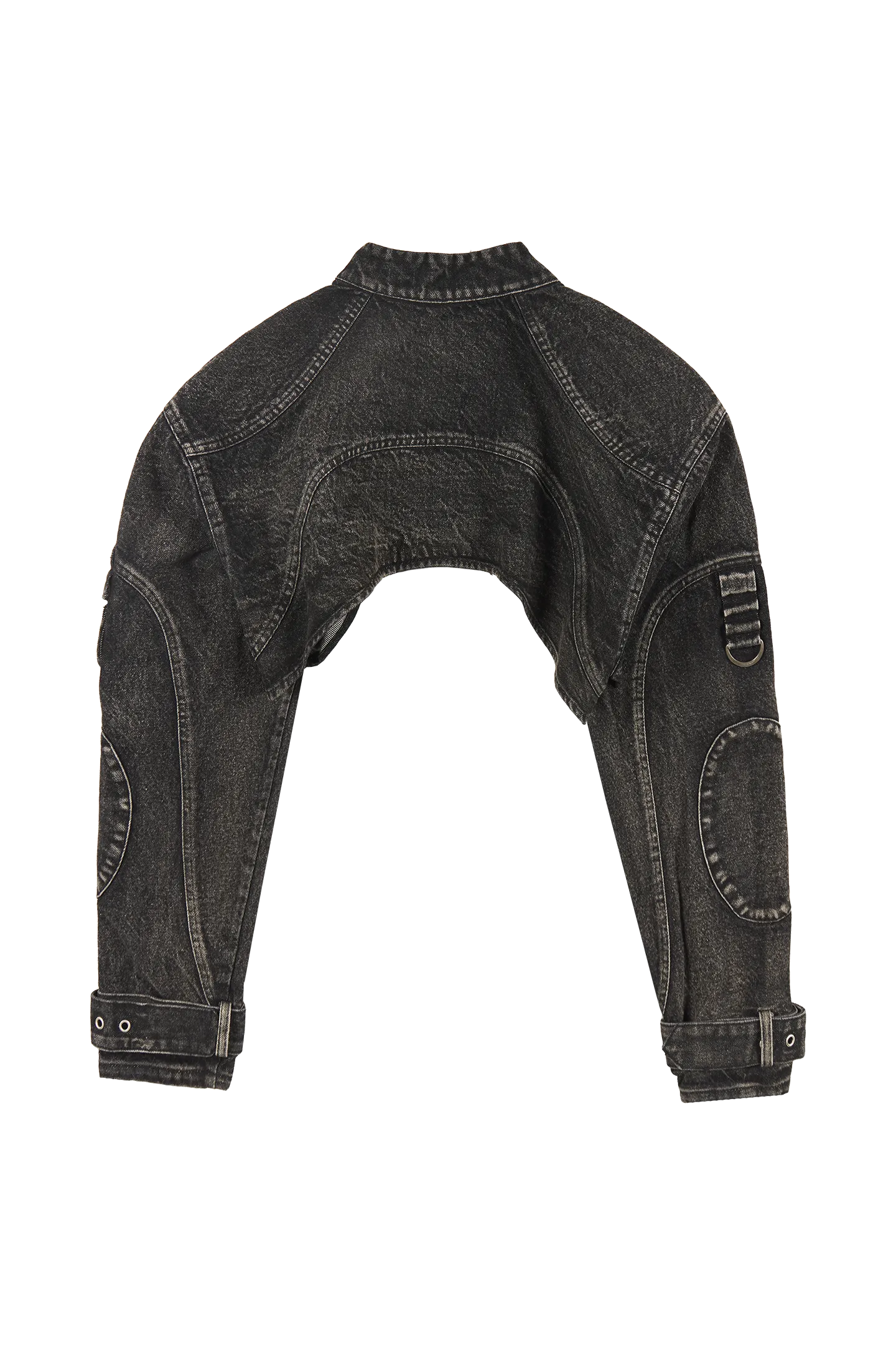 Black Cropped Denim Jacket