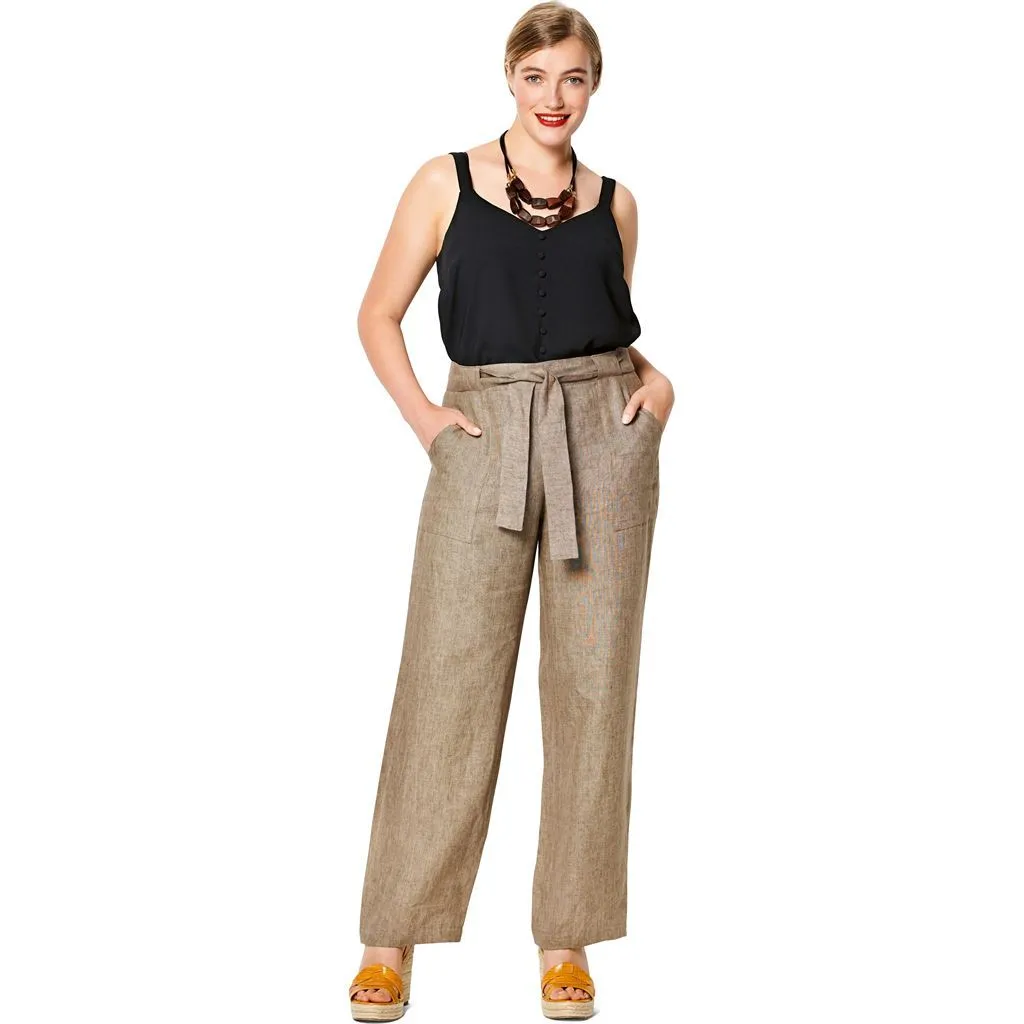 Burda Style Pattern 6218 Women's Trousers / Pants - Straight Leg - Patch Pockets