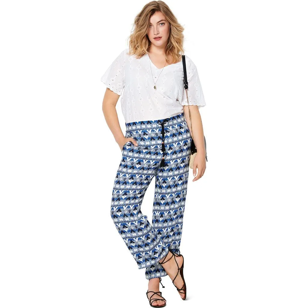 Burda Style Pattern 6218 Women's Trousers / Pants - Straight Leg - Patch Pockets