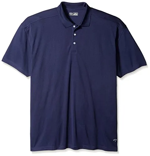 Callaway Men's Big and Tall Short Sleeve Core Performance Golf Polo Shirt with Sun Protection (Size Small-4X, Peacoat, XX-Large Big Tall