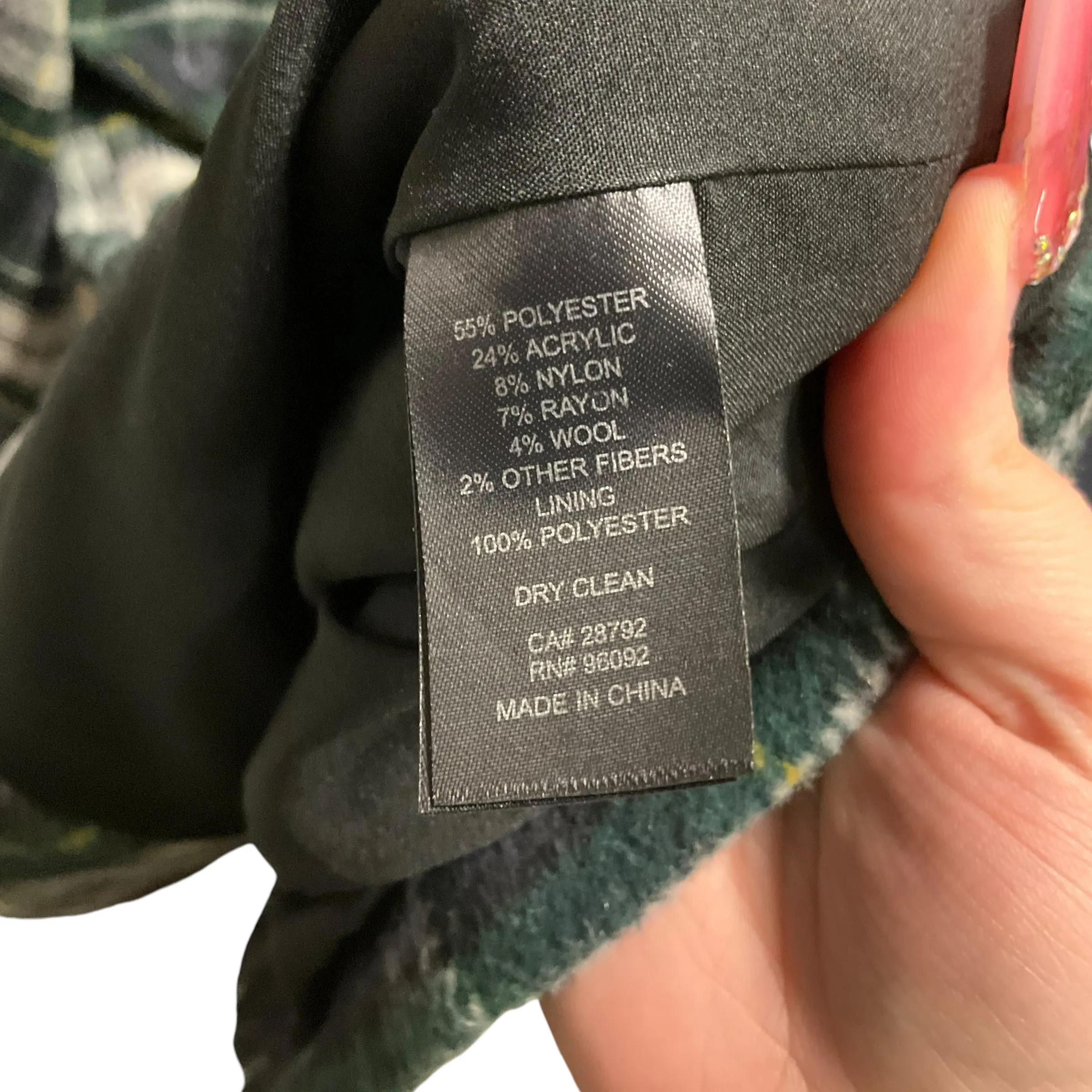 Coat Other By Rachel Zoe In Plaid Pattern, Size: S