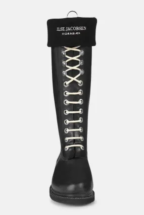 Fleece socks for RUB1 long rainboots - Black Creme