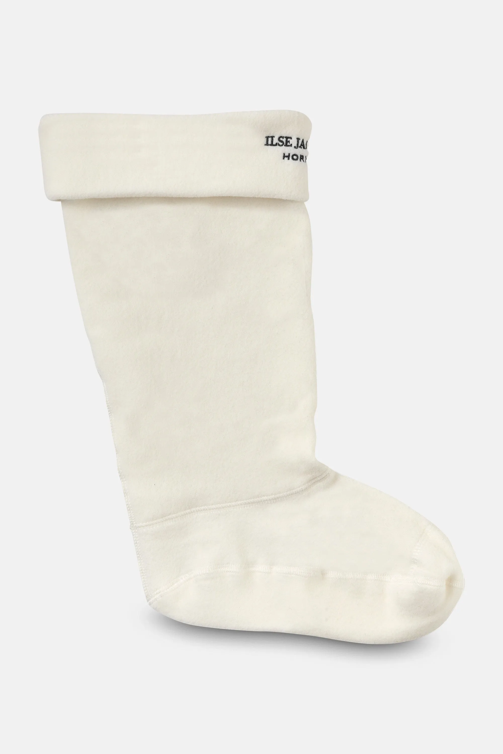 Fleece socks for RUB1 long rainboots - Creme Black