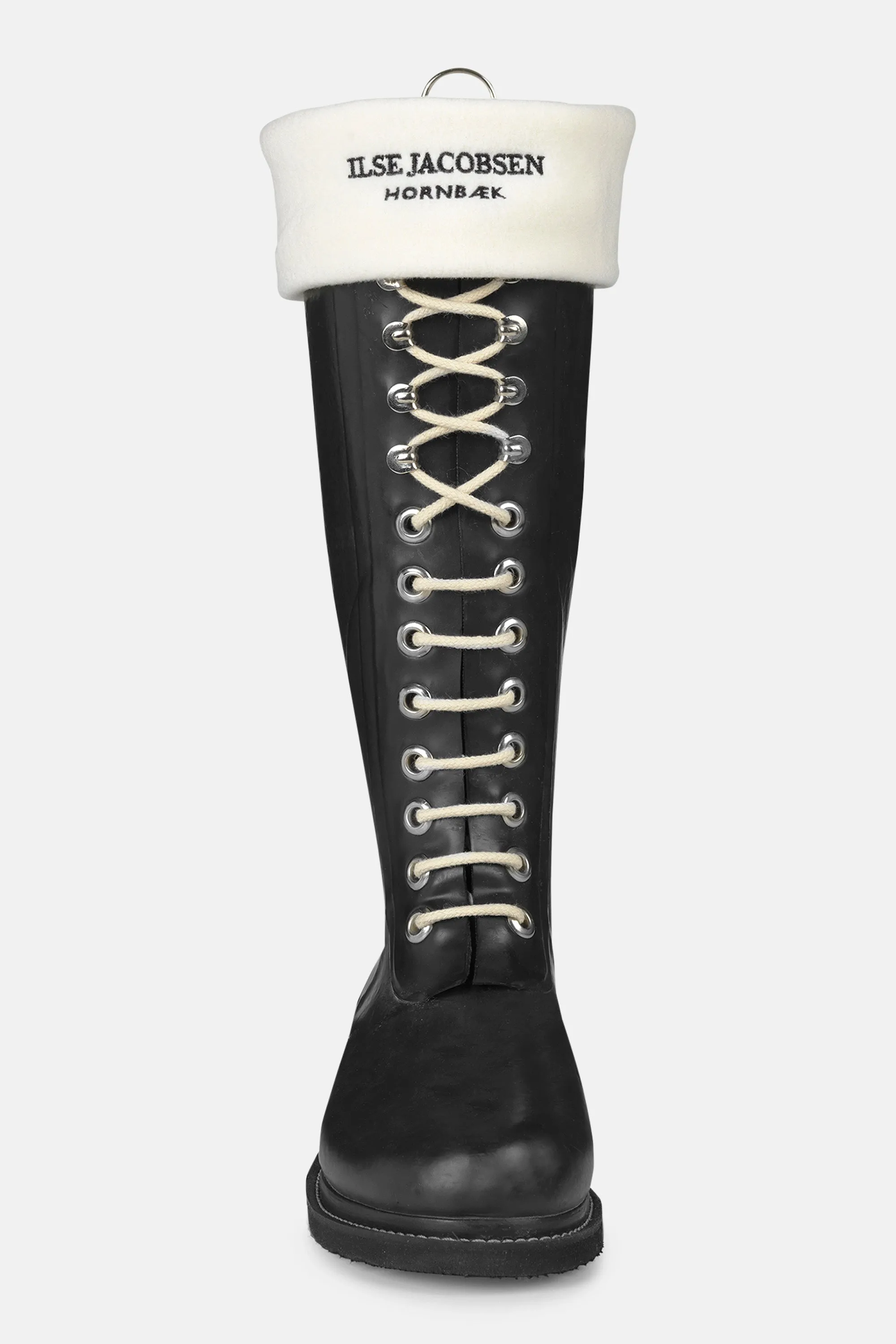 Fleece socks for RUB1 long rainboots - Creme Black