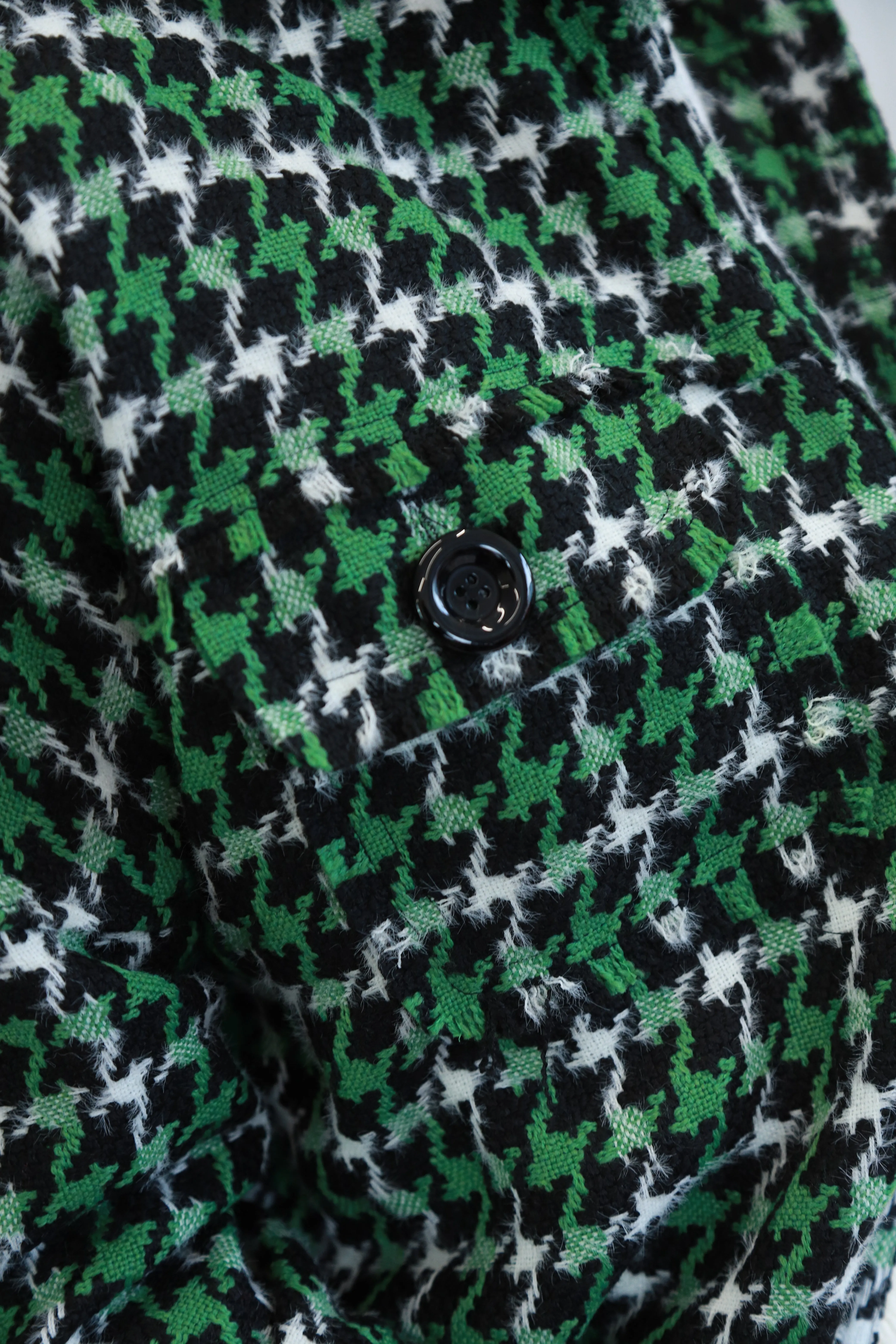 HELENA HOUNDSTOOTH JACKET - GREEN
