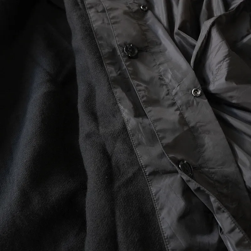 hooded poncho coat