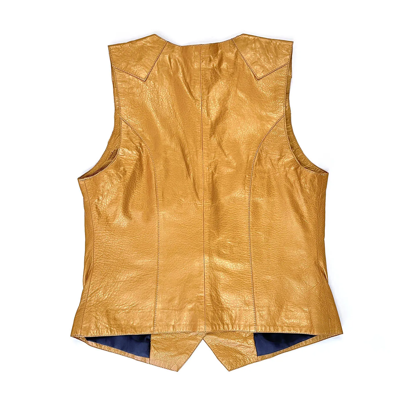 JEPKE Leather Waistcoat / Warm Yellow Gold