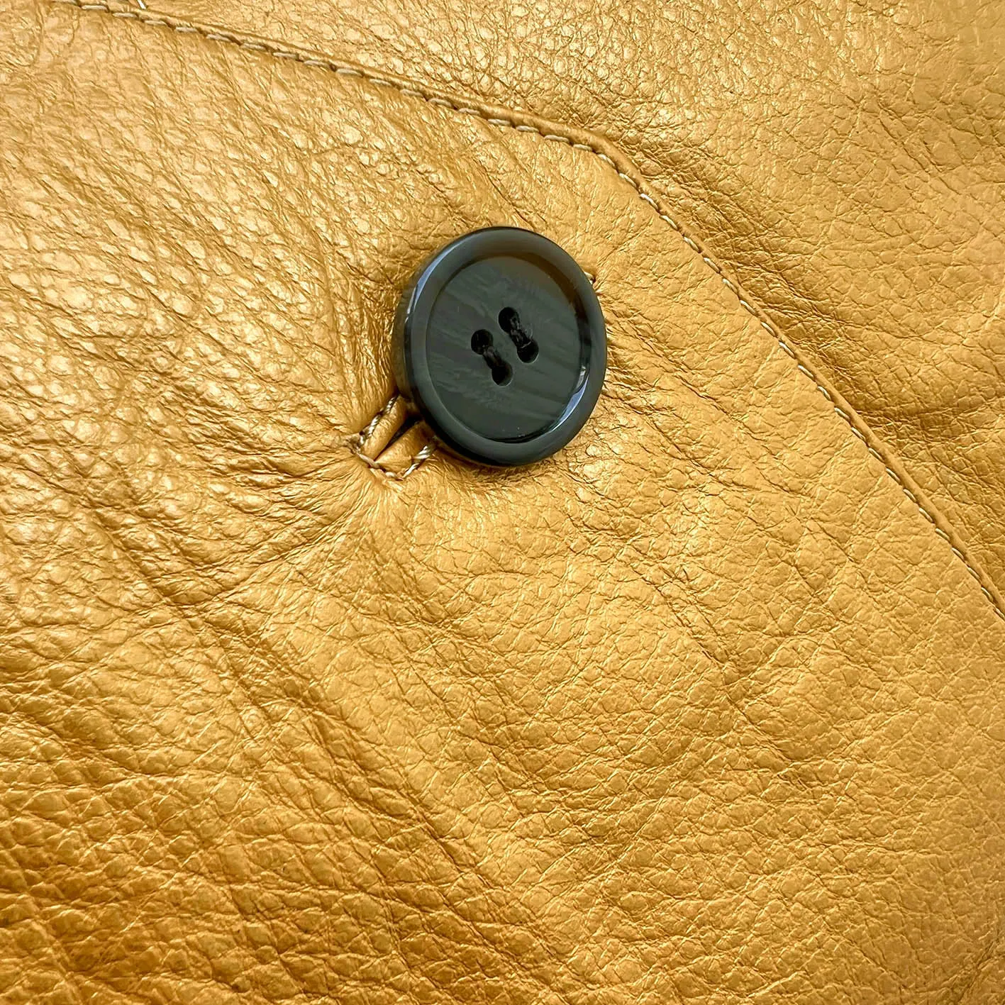 JEPKE Leather Waistcoat / Warm Yellow Gold