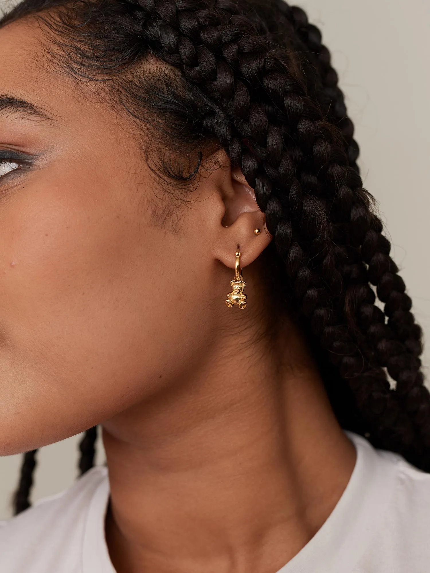 LO x Good Daze Gold Good Bear Bad Bear Earrings