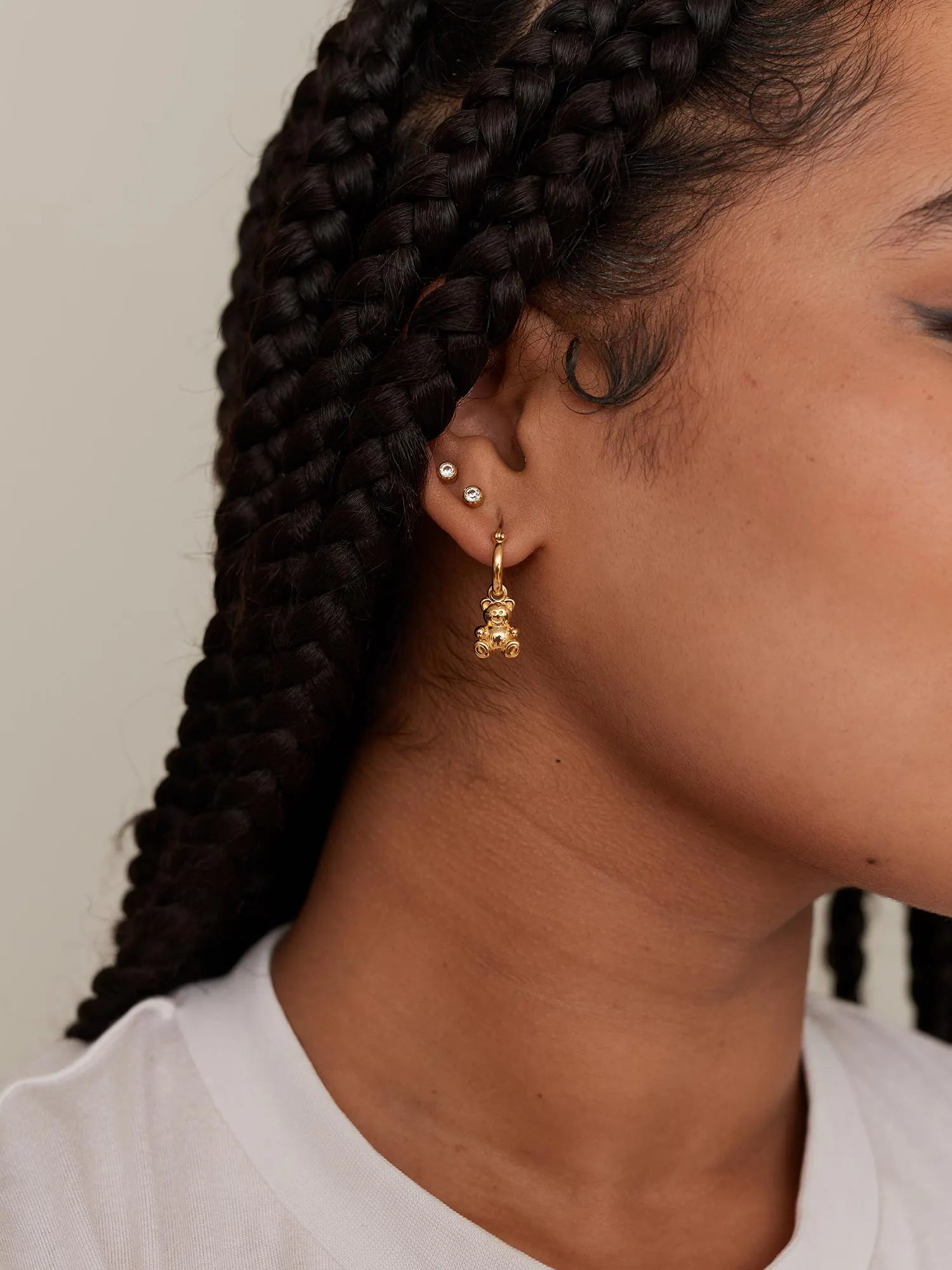 LO x Good Daze Gold Good Bear Bad Bear Earrings
