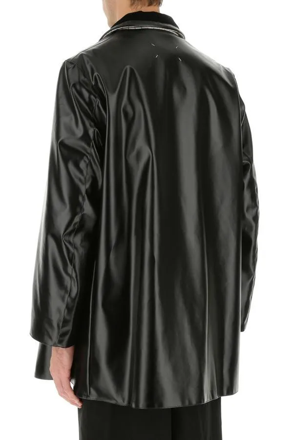 MAISON MARGIELA | Black PVC trench coat