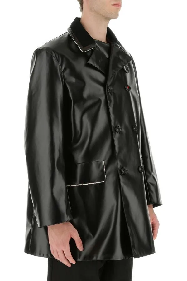 MAISON MARGIELA | Black PVC trench coat