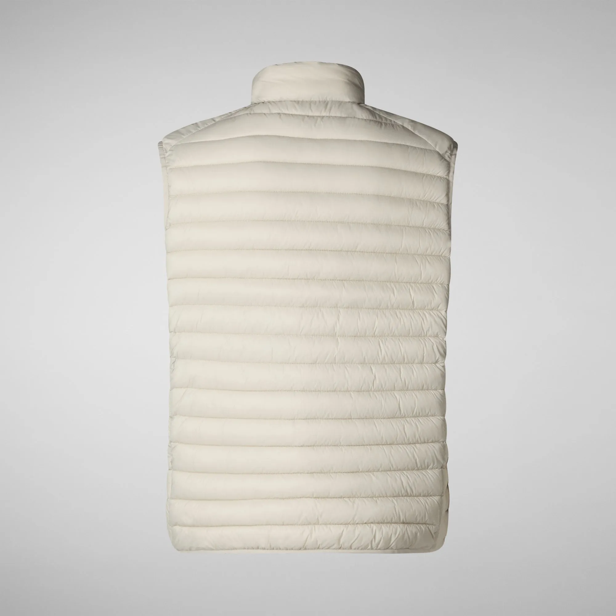 Man's quilted gilet Adam in rainy beige