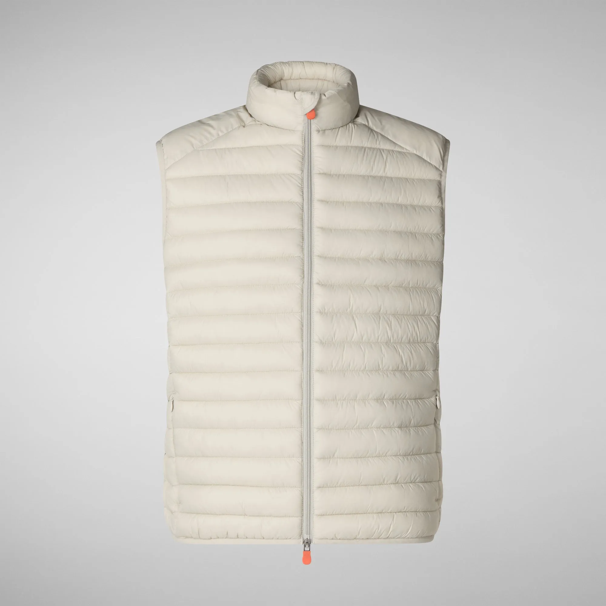 Man's quilted gilet Adam in rainy beige