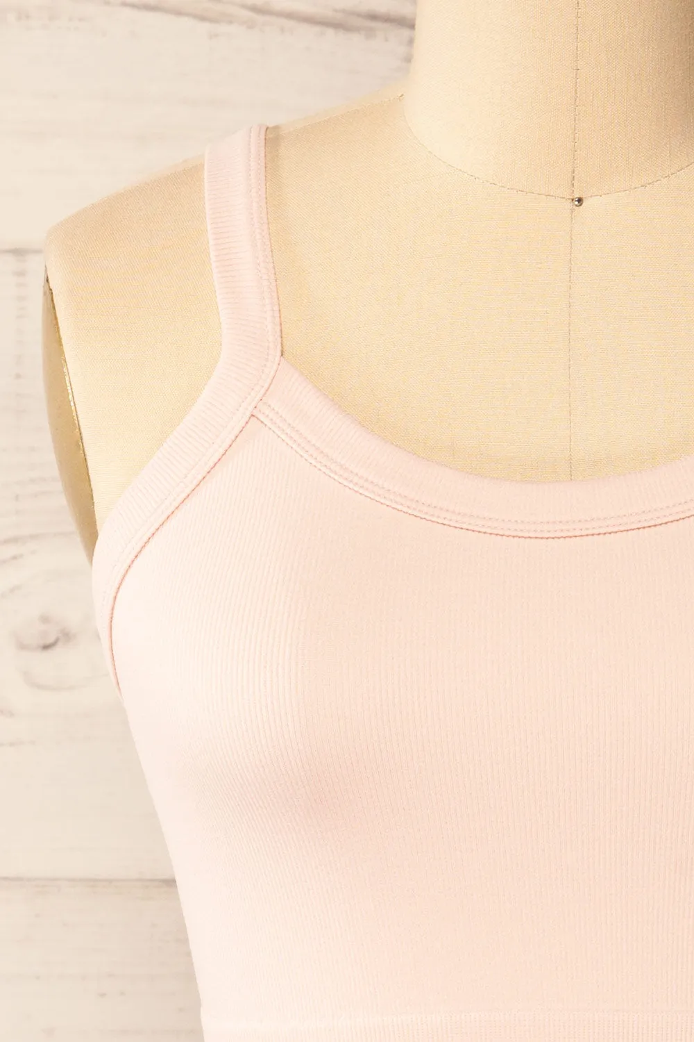 Merignas Blush | Cropped Ribbed Cami