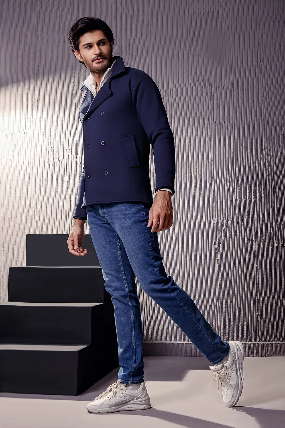 Navy Blue Pea Coat