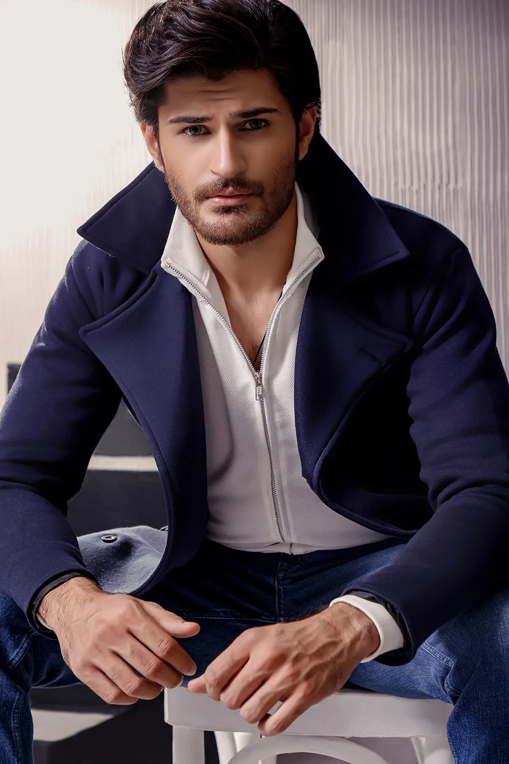 Navy Blue Pea Coat