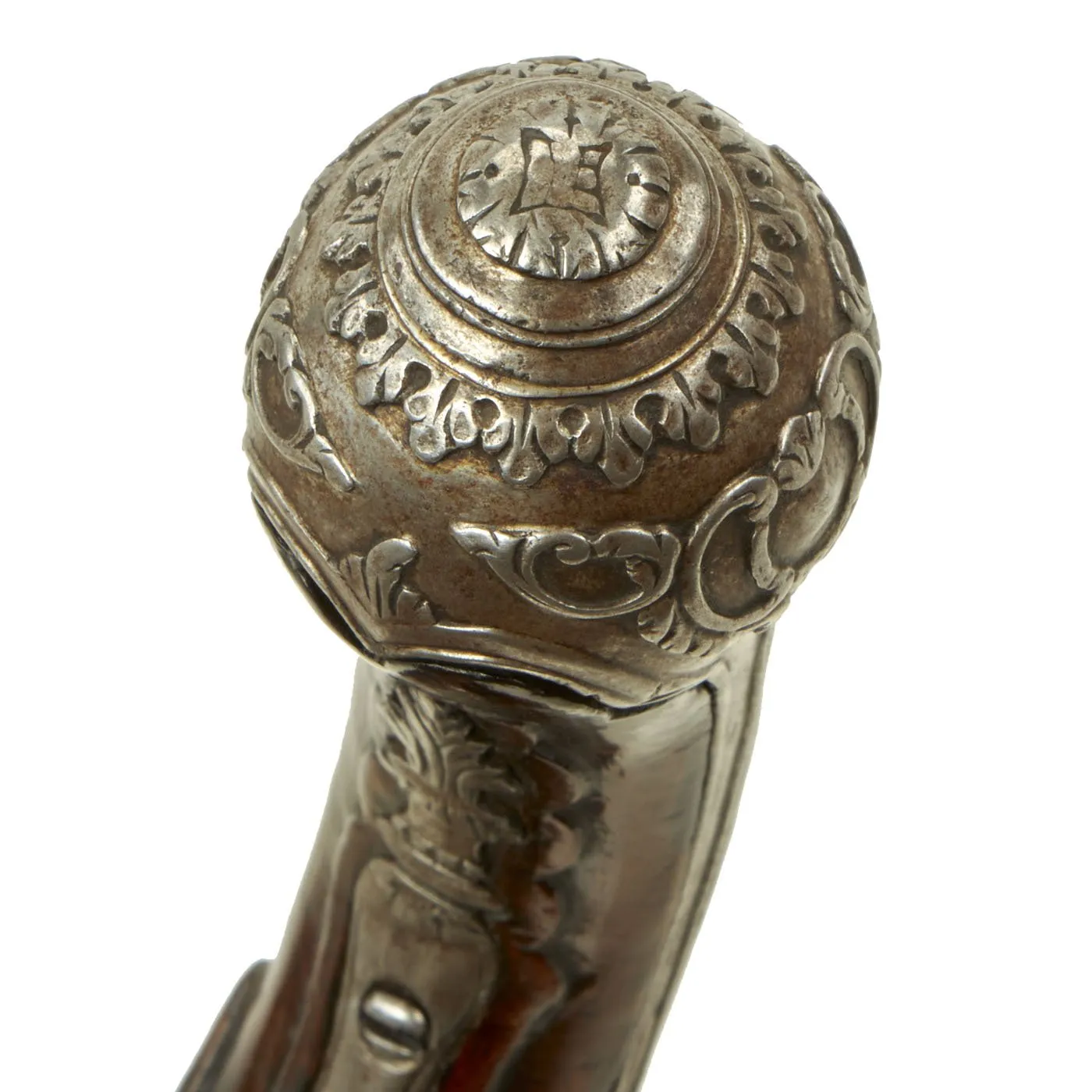 Original Late 18th Century Italian Flintlock Overcoat Pistol by L. Lazarino with Lock by G. Banchi c. 1790 - 1800