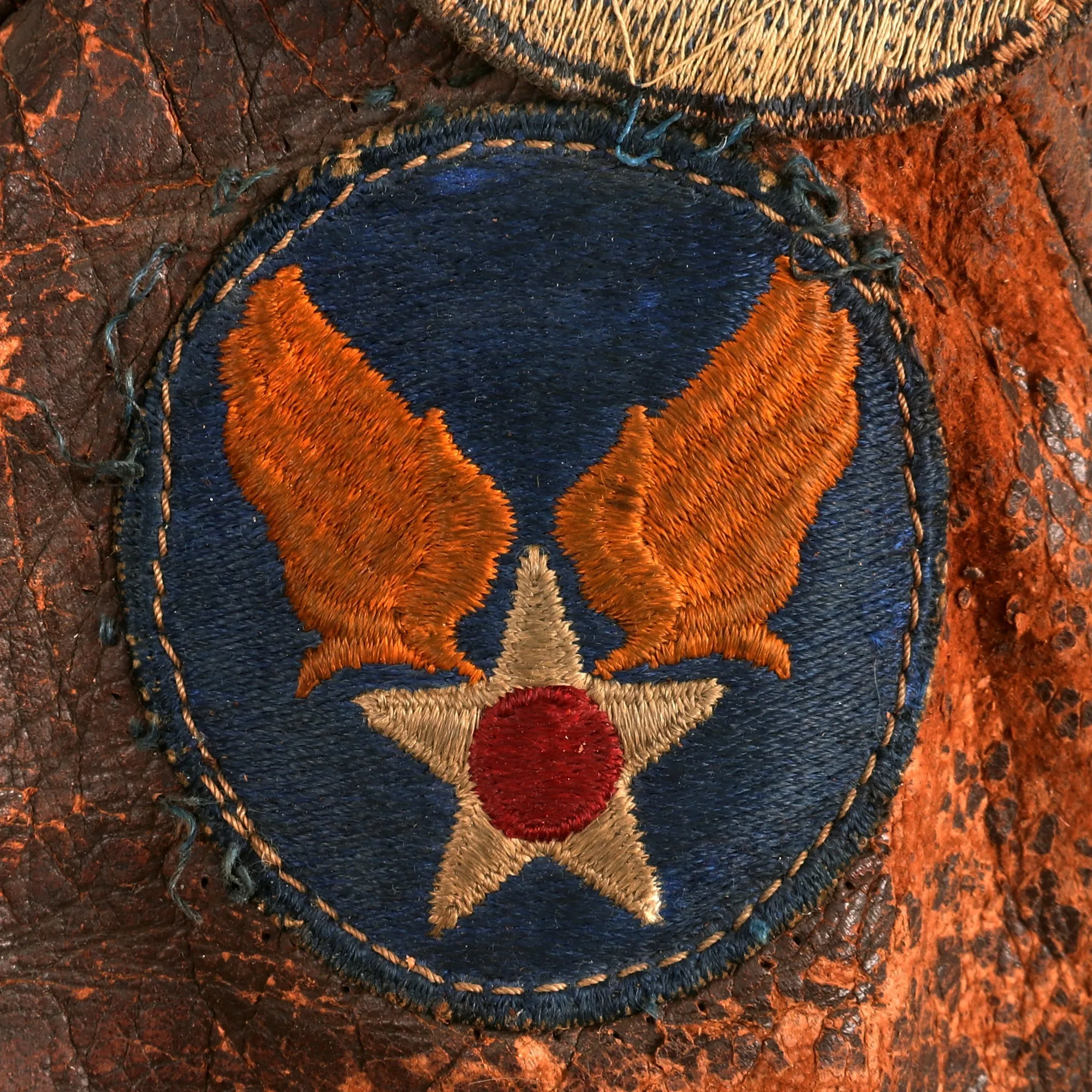 Original U.S. WWII B-17 My Devotion Painted A-2 Jacket and B-2 Hat Named to Waist Gunner Robert L. Allman - 8th Air Force, 388th Bombardment Group, 563rd Bomb Squadron
