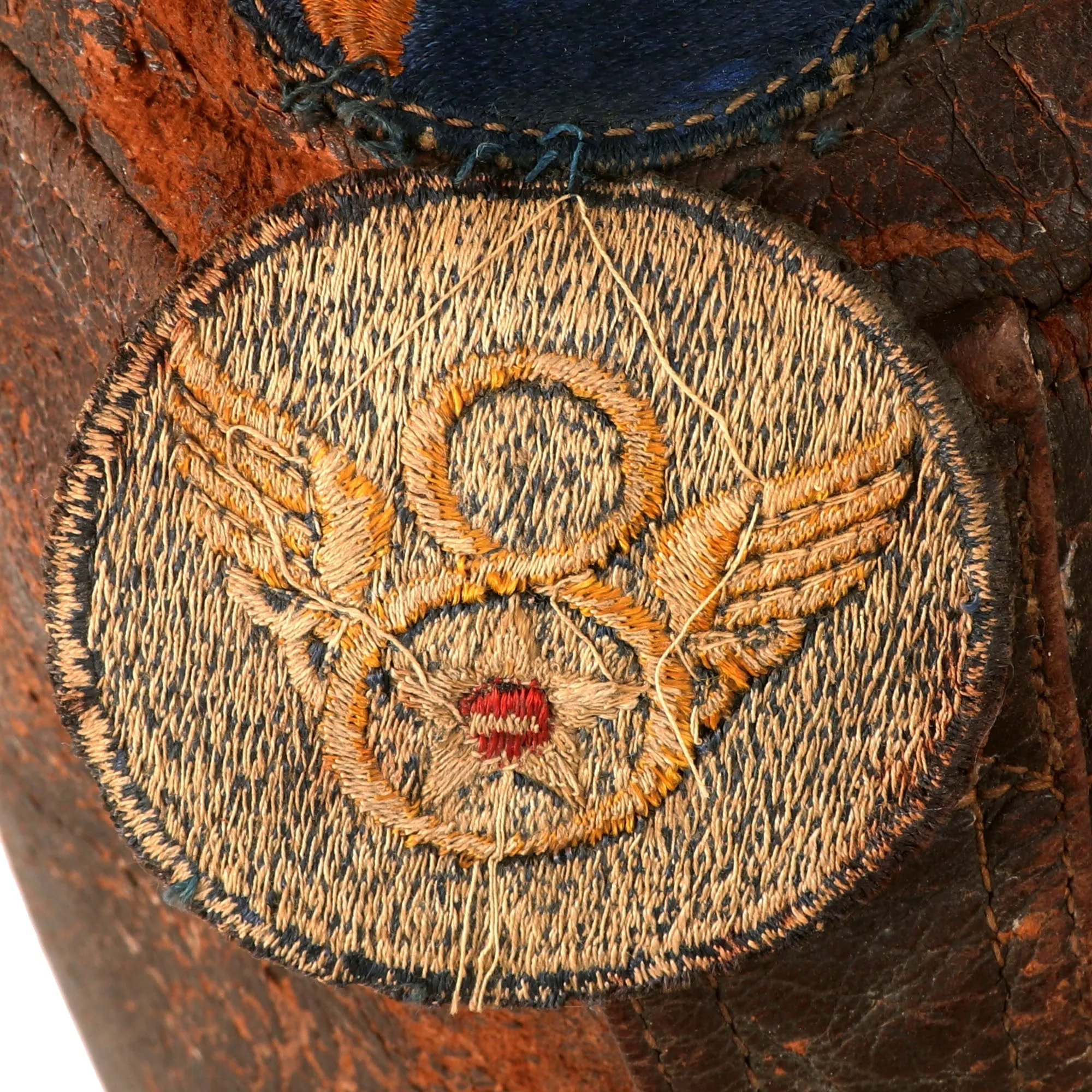 Original U.S. WWII B-17 My Devotion Painted A-2 Jacket and B-2 Hat Named to Waist Gunner Robert L. Allman - 8th Air Force, 388th Bombardment Group, 563rd Bomb Squadron