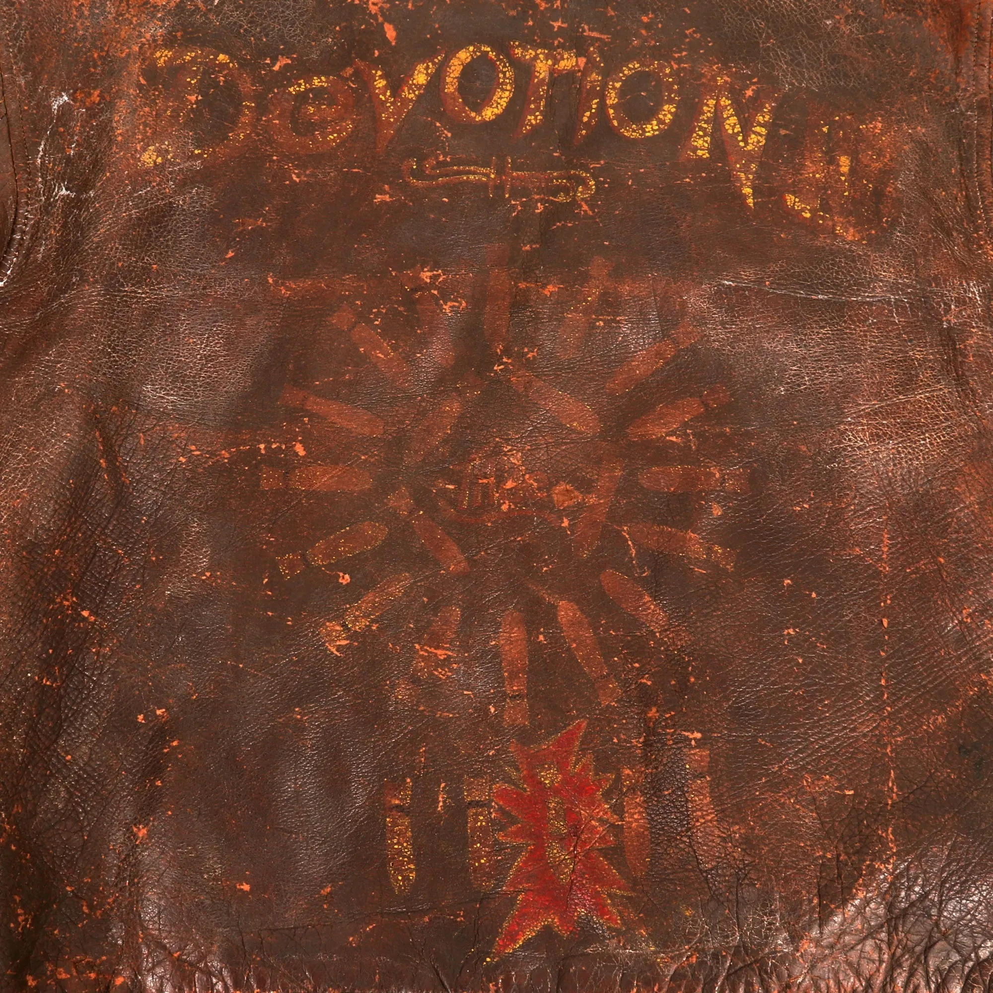 Original U.S. WWII B-17 My Devotion Painted A-2 Jacket and B-2 Hat Named to Waist Gunner Robert L. Allman - 8th Air Force, 388th Bombardment Group, 563rd Bomb Squadron