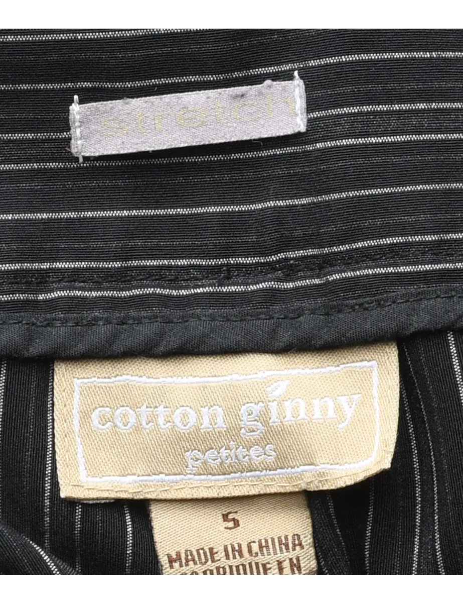 Pinstripes Black Trousers - W30 L29
