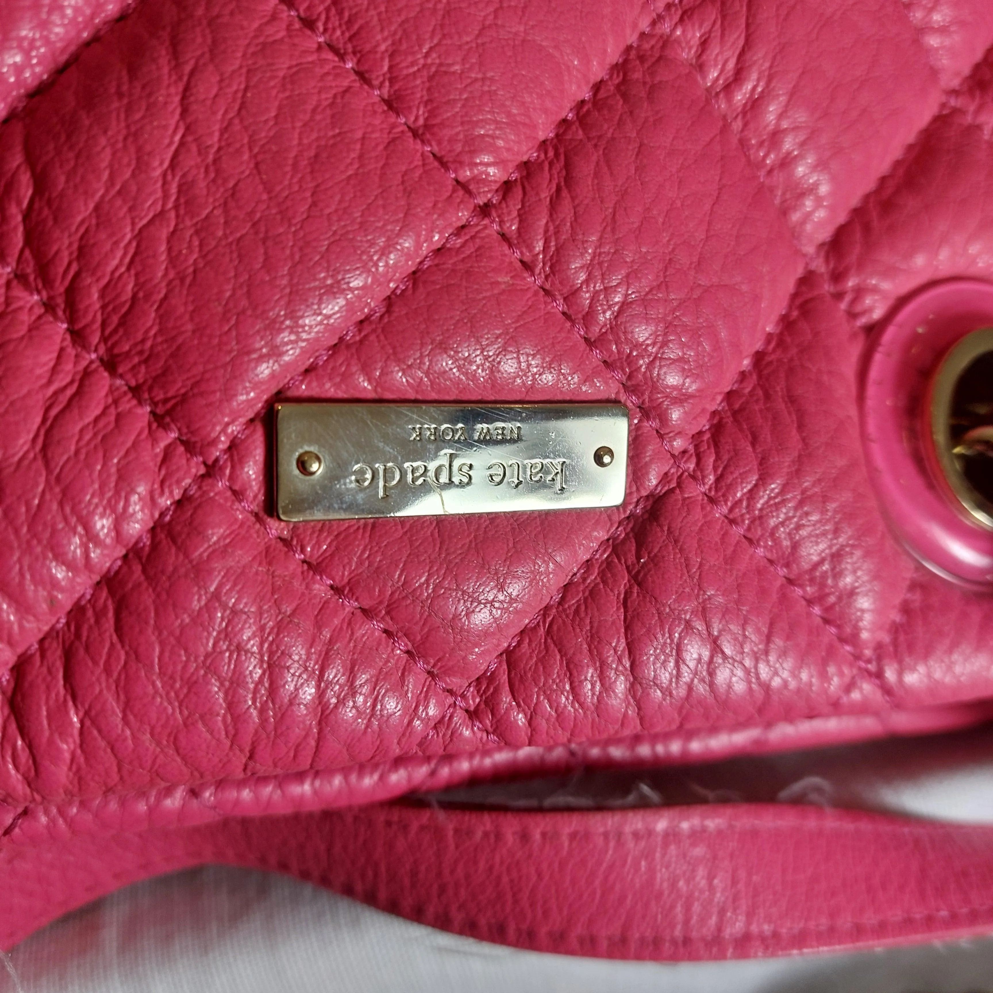 Pre-Loved Treasures - Kate Spade Pink Quilted Leather 'Gold Coast Maryanne' Bag