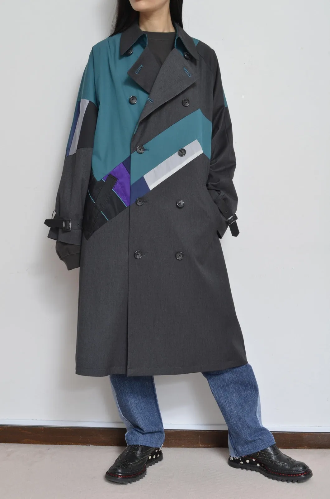 REMIX TRENCH COAT/NAV/01