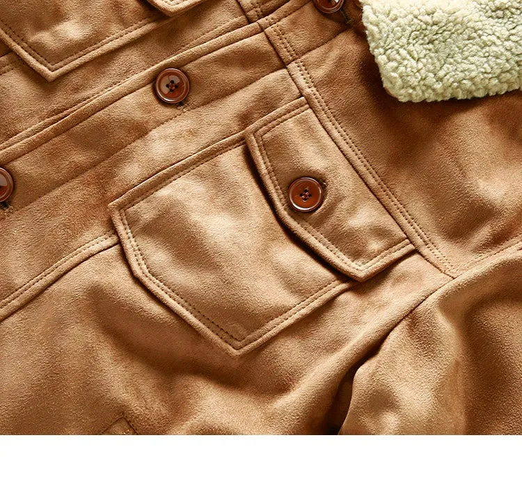 Shearling-Lined Suede Pilot Jacket