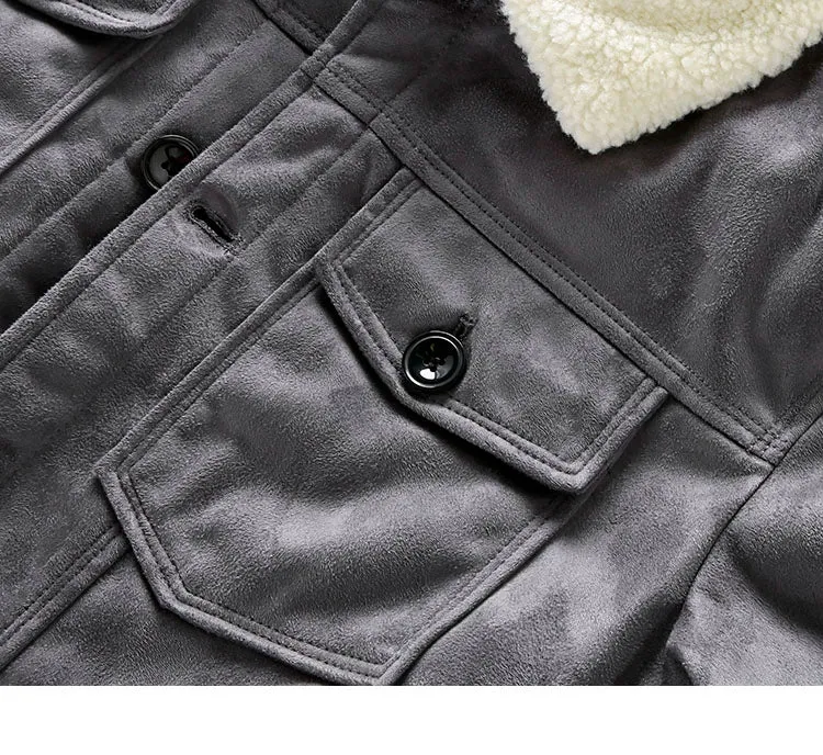 Shearling-Lined Suede Pilot Jacket