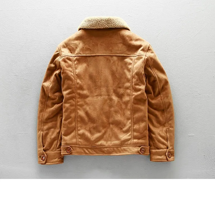 Shearling-Lined Suede Pilot Jacket