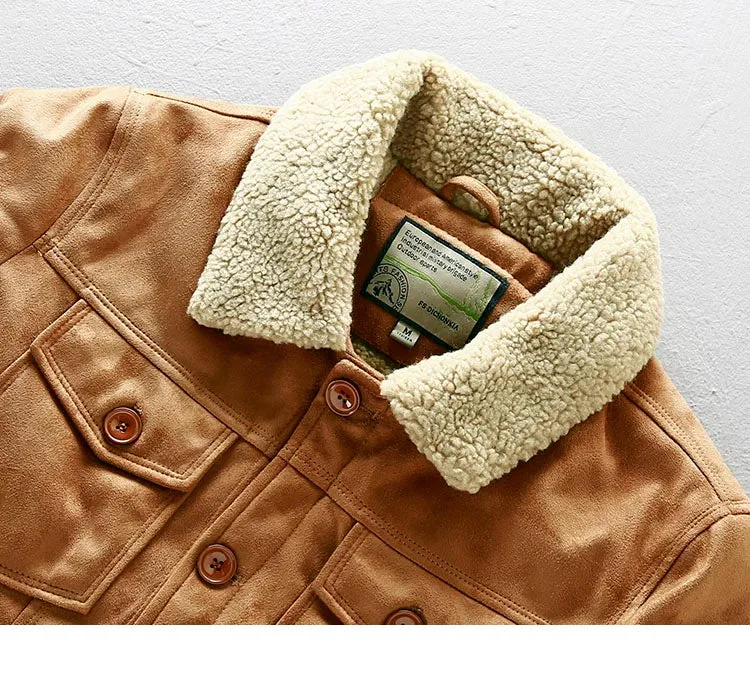 Shearling-Lined Suede Pilot Jacket