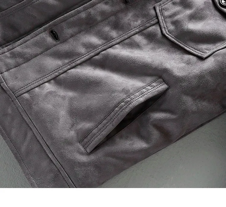 Shearling-Lined Suede Pilot Jacket