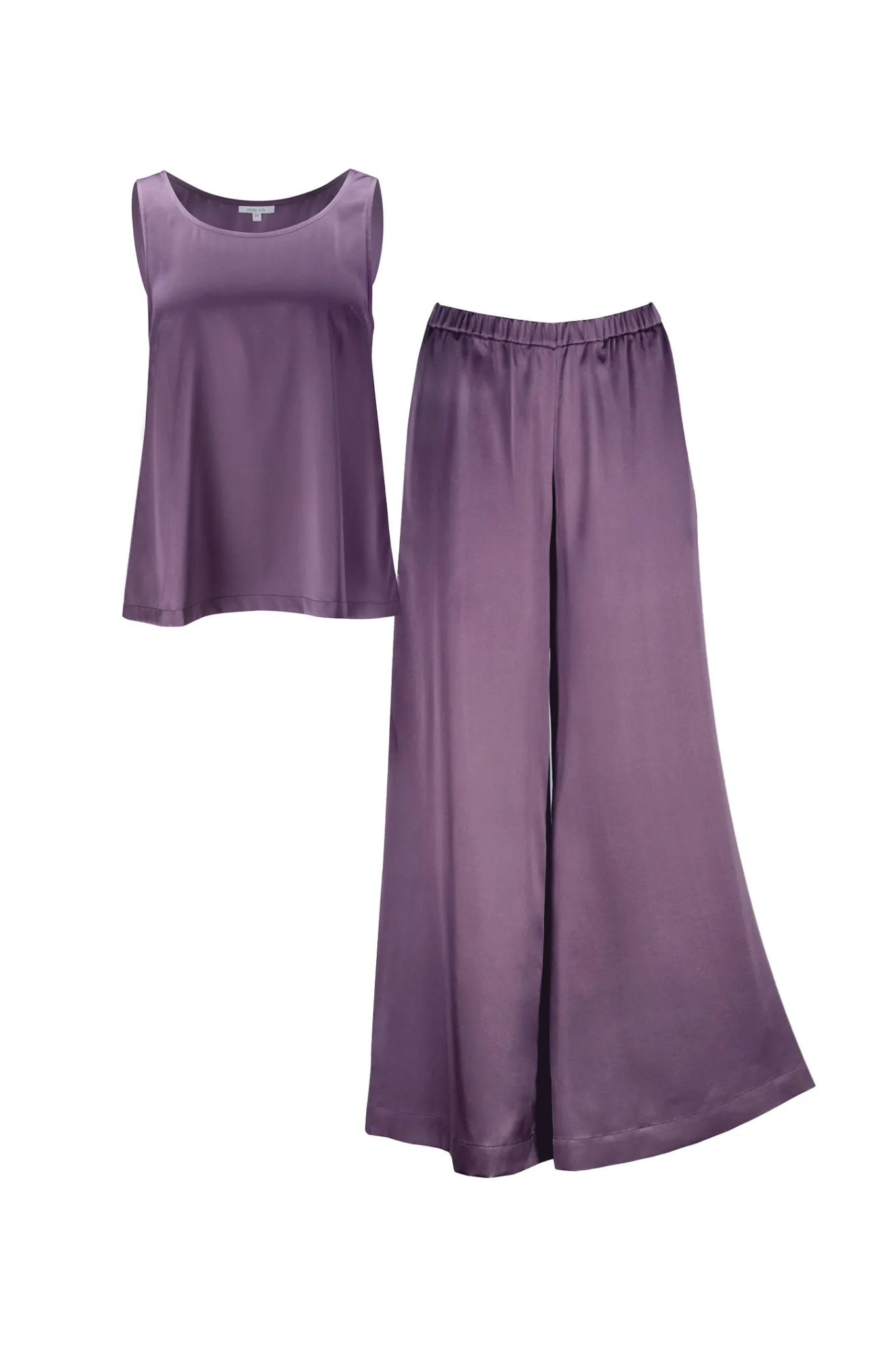 Silk Camisole Set 'Alana' in Noble Purple