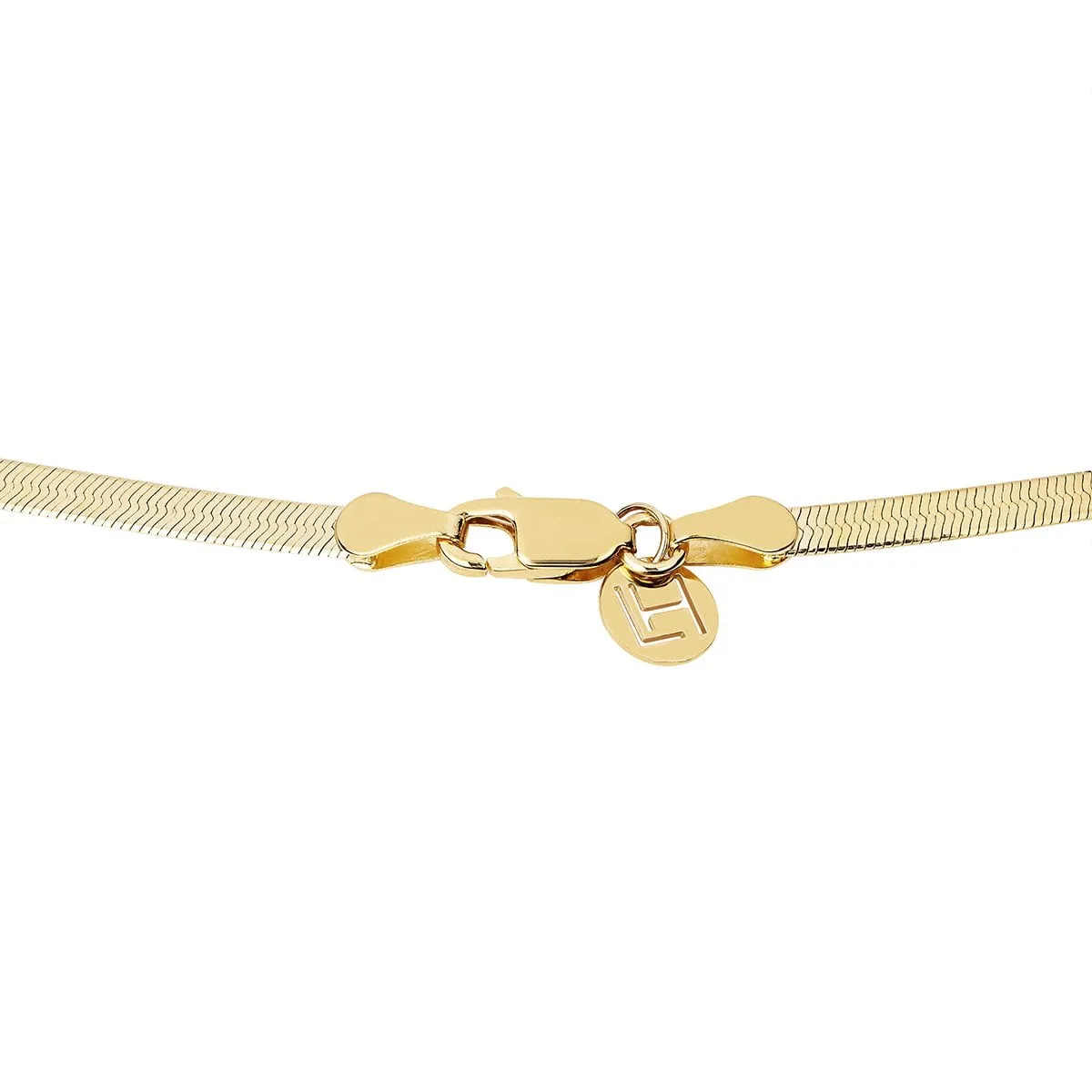 Small Liquid Gold Herringbone Necklace | Ready to Ship