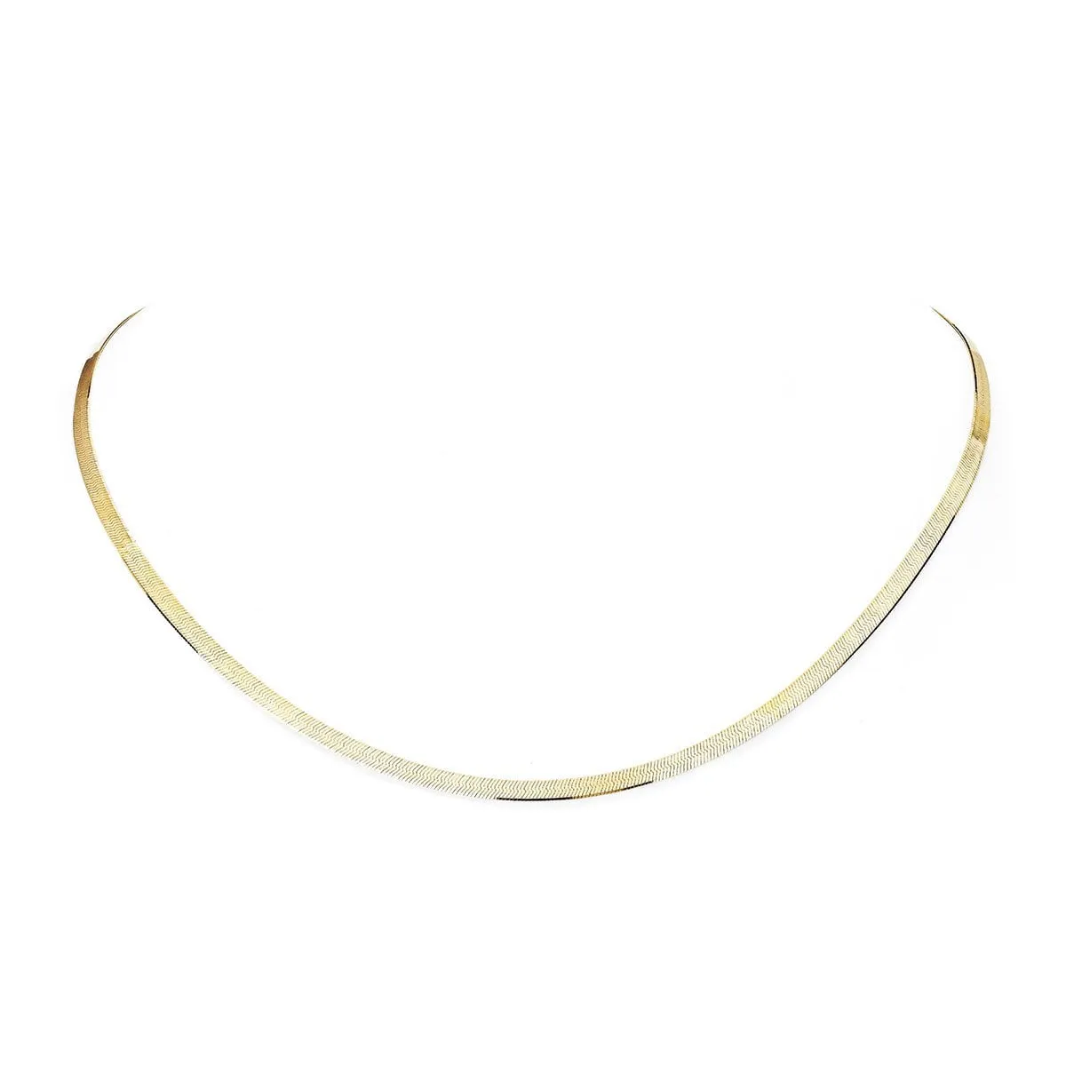Small Liquid Gold Herringbone Necklace | Ready to Ship