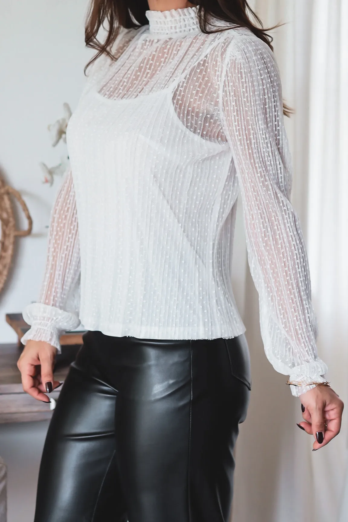 The Ivy Lace Blouse-White