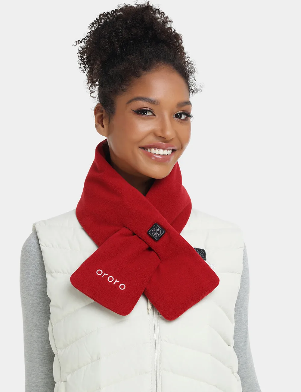 Unisex Heated Scarf 2.0 - Black / Gray / Red