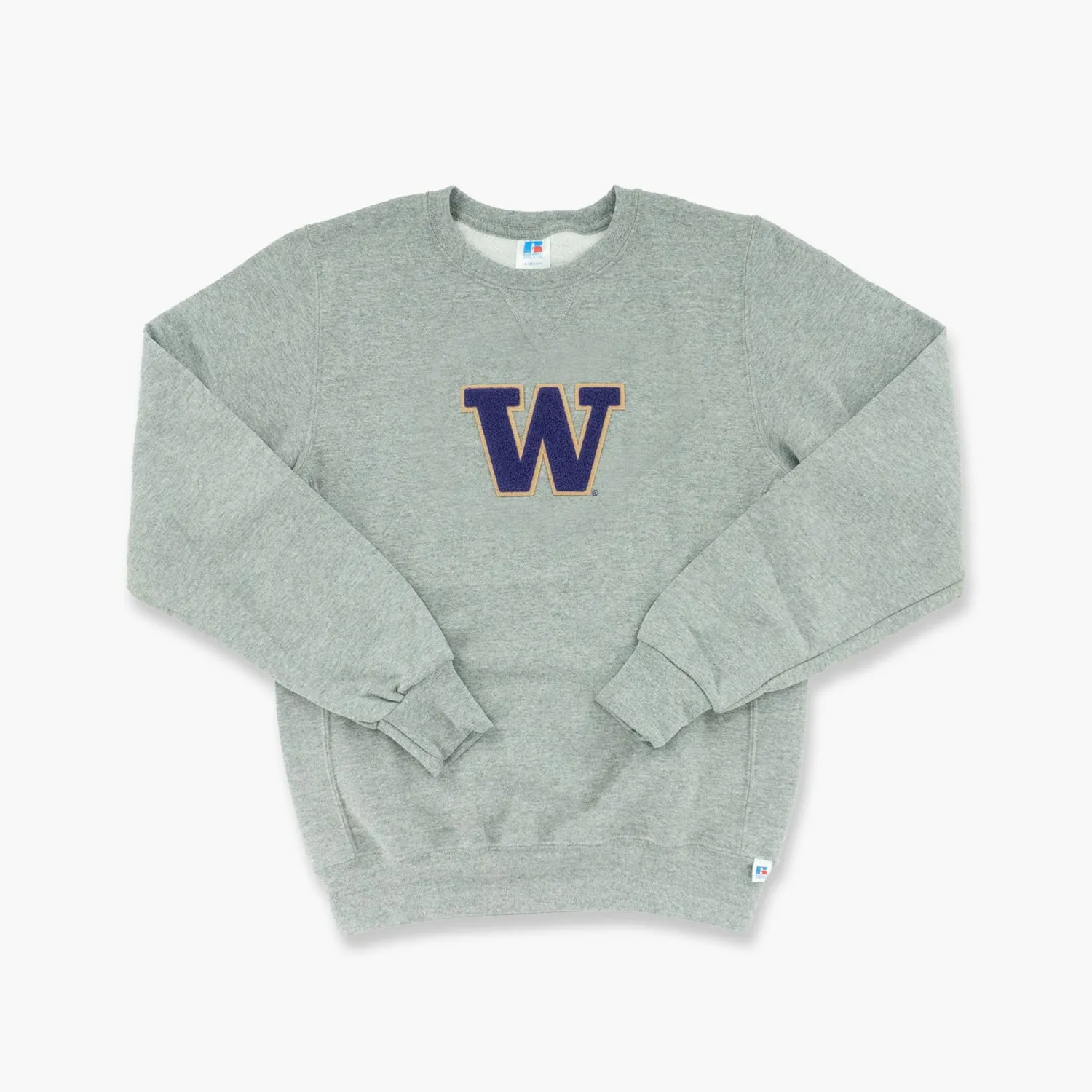 Washington Huskies "W" Chenille Ash Grey Crewneck