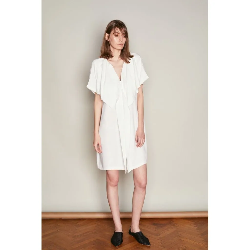 White Double Breast Dress