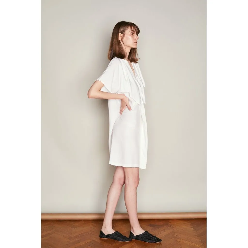 White Double Breast Dress