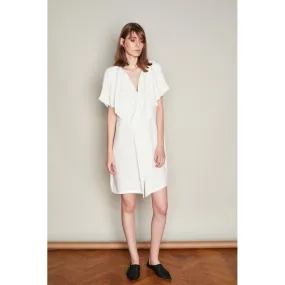 White Double Breast Dress